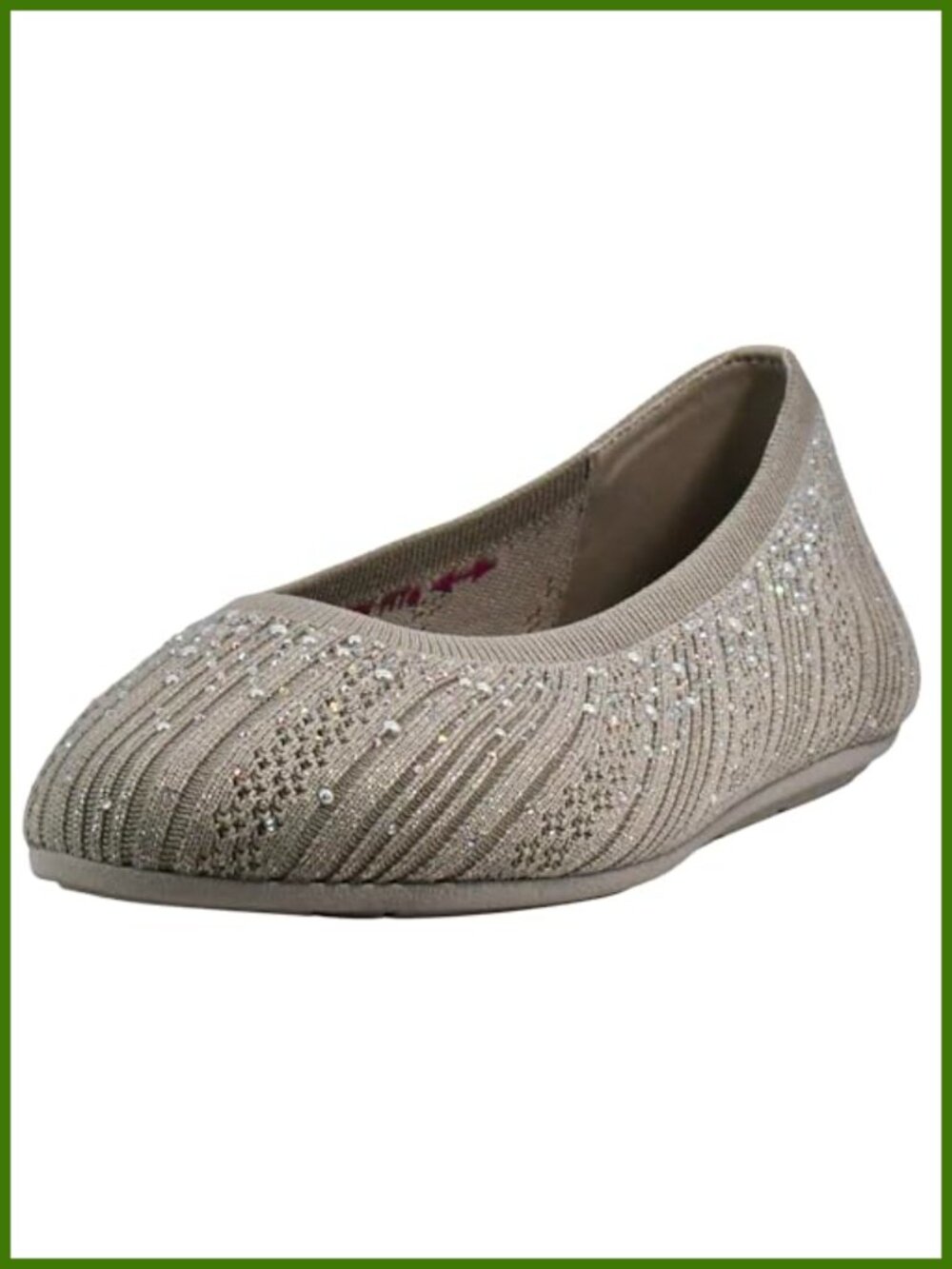Skechers Cleo 2.0 Glitzy Daze Vegan Mesh Slip-On Flats Comfort Memory Foam